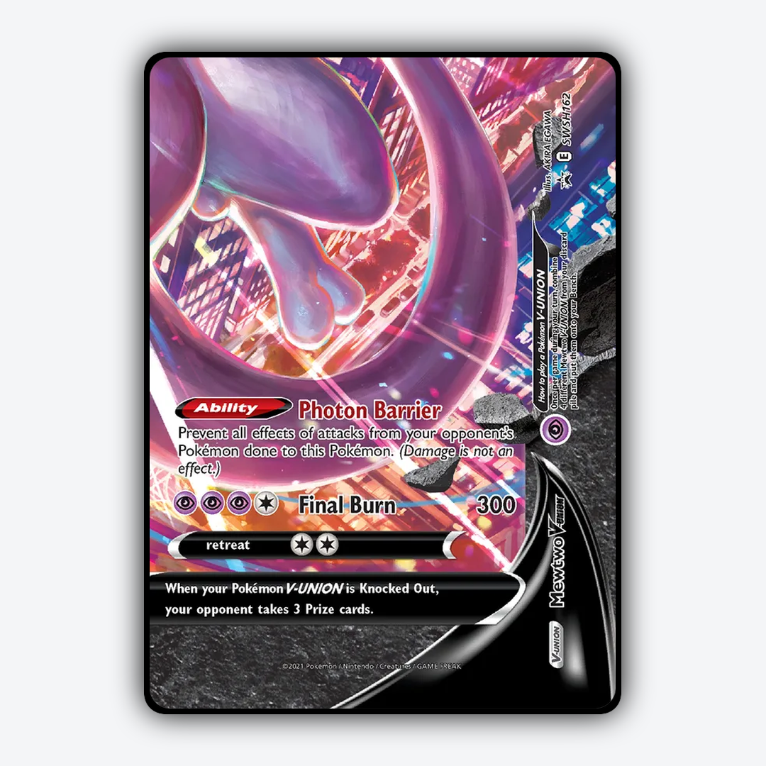 Mewtwo V-UNION #162 - SWSH Black Star Promos Set - Card Rug