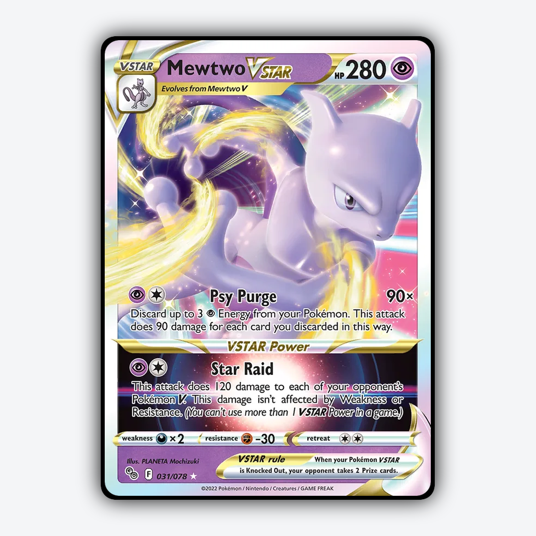 Mewtwo VSTAR 031/78 - Pokémon GO Set - Card Rug