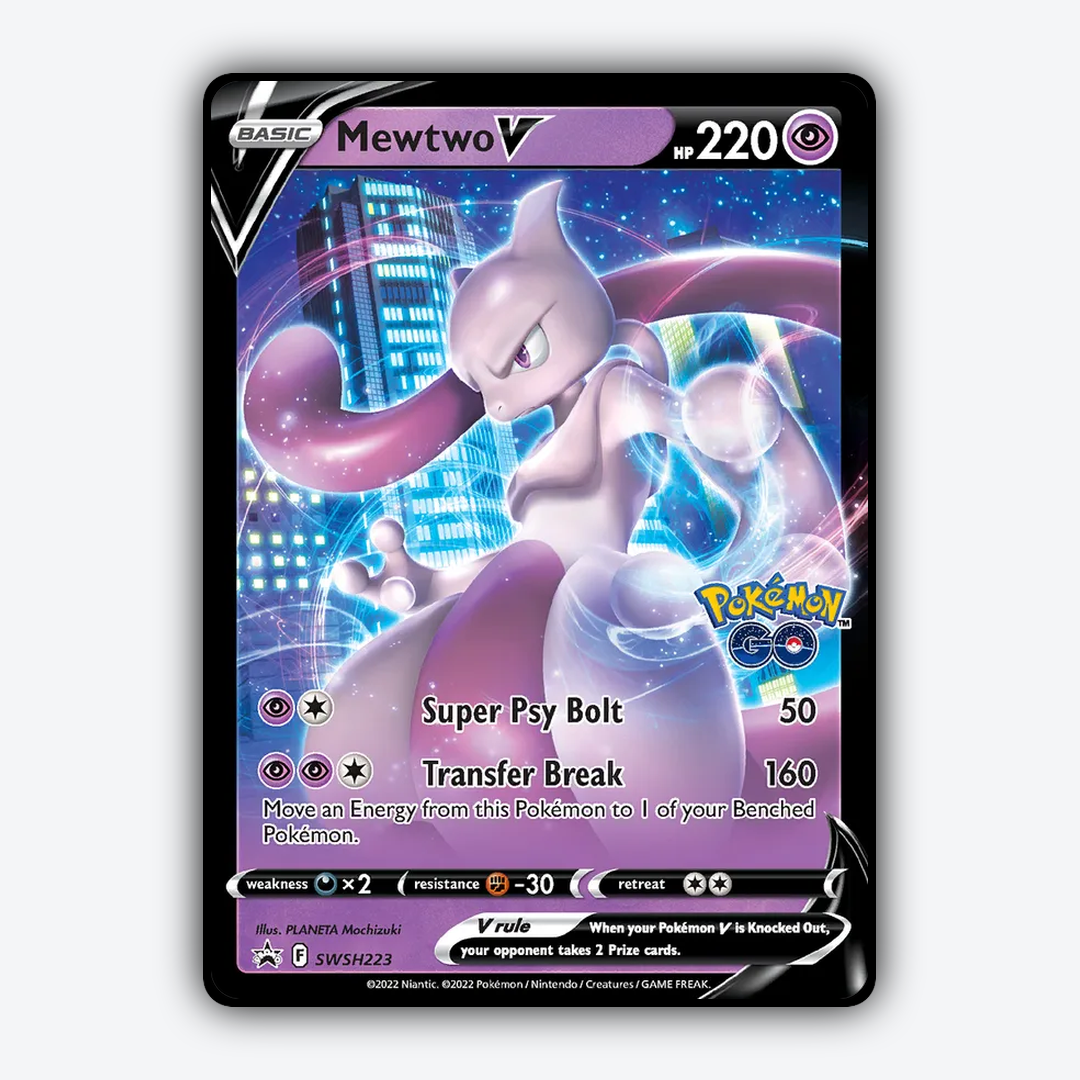 Mewtwo V #223 - SWSH Black Star Promos Set - Card Rug