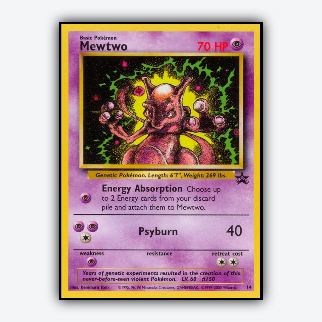 Mewtwo #14 - Wizards Black Star Promos Set - Card Rug