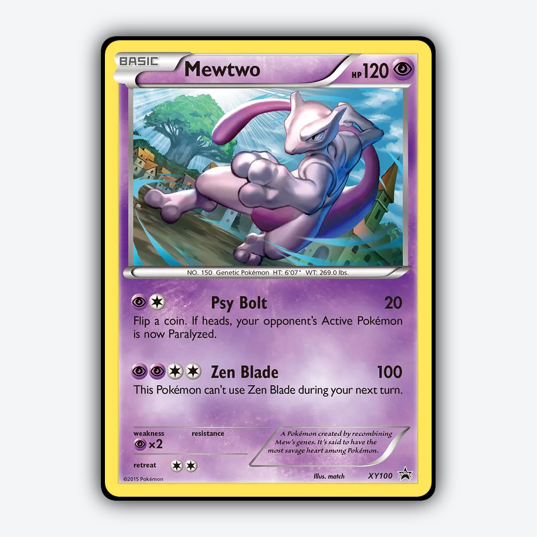 Mewtwo #100 - XY Black Star Promos Set - Card Rug
