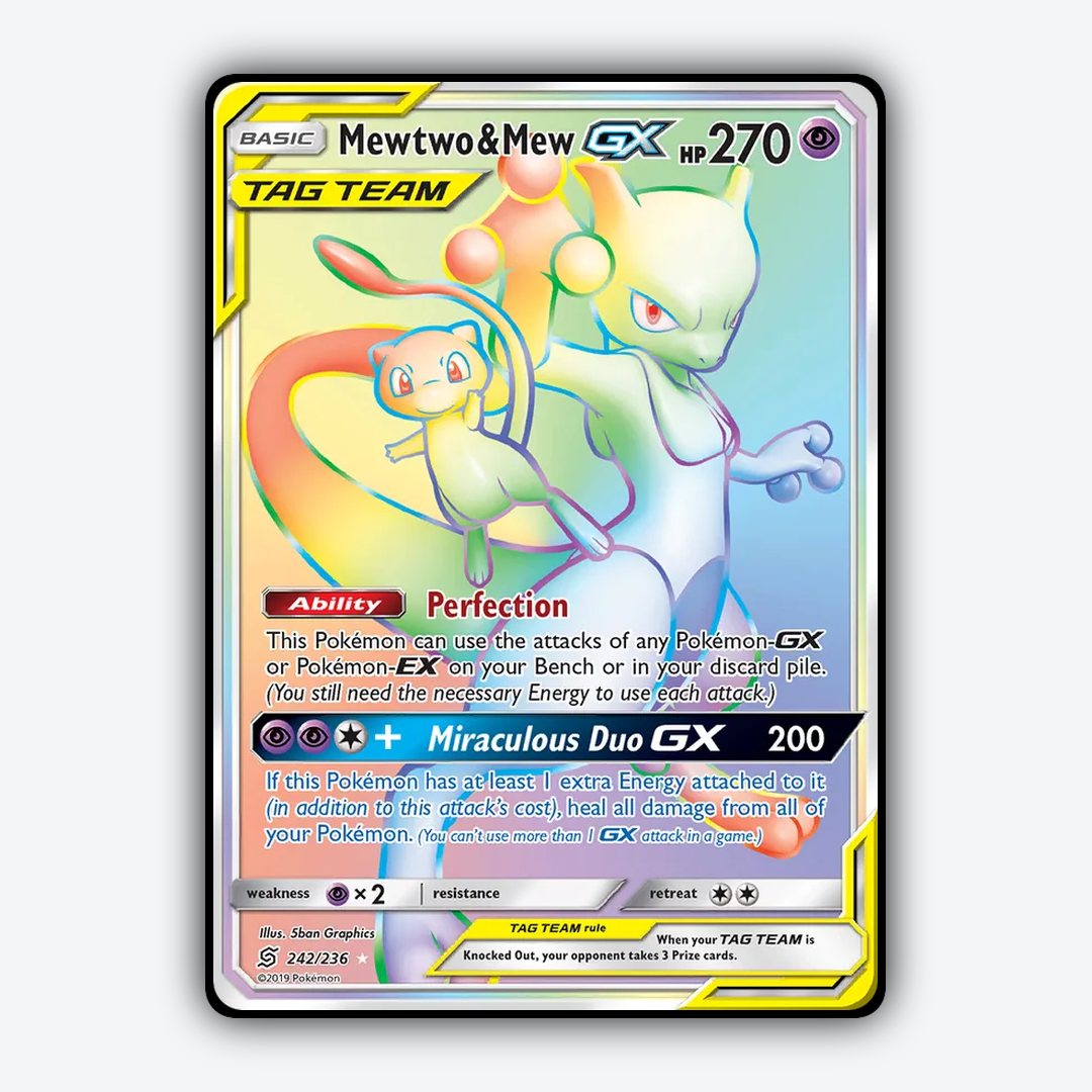 Mewtwo & Mew-GX 242/236 - Unified Minds Set - Card Rug