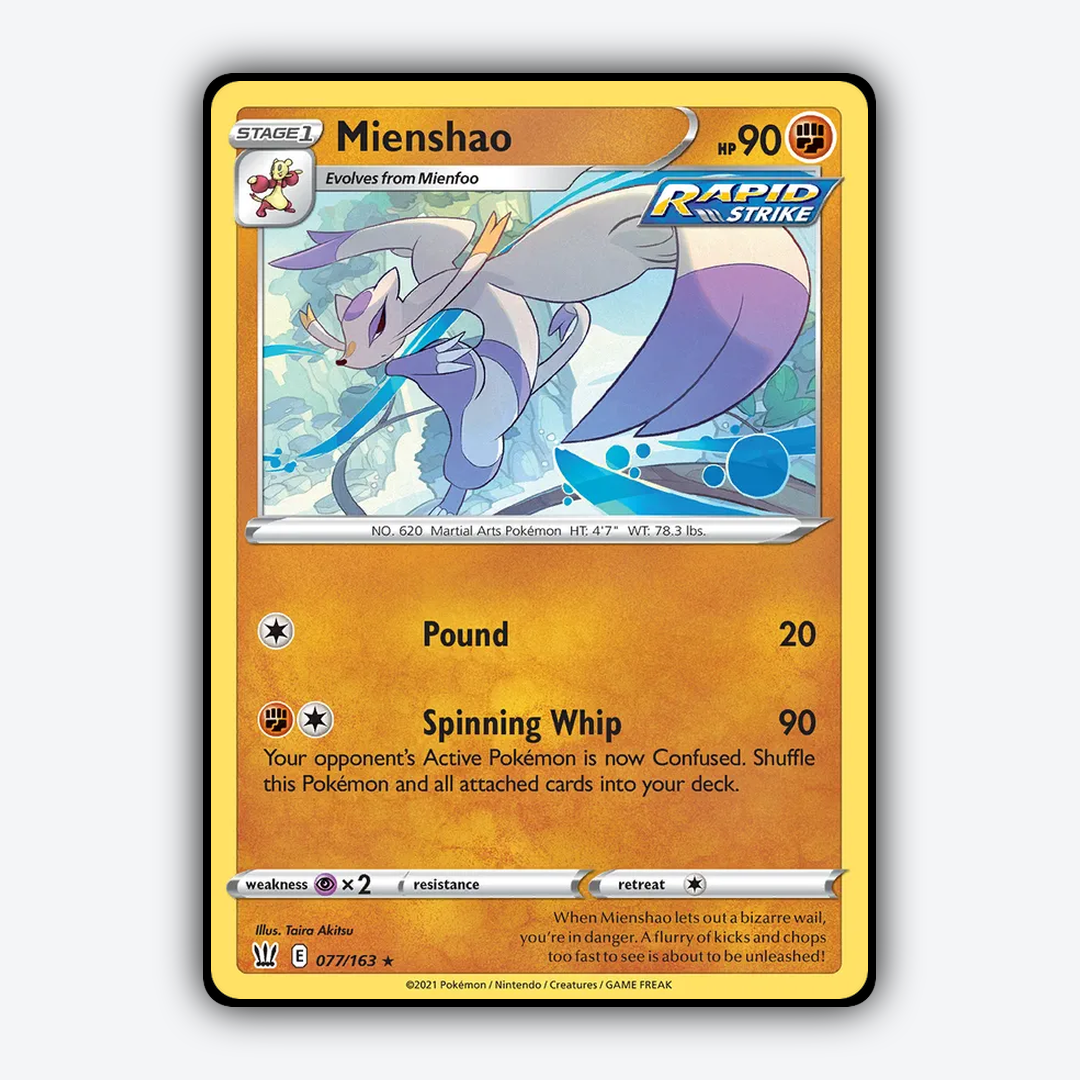Mienshao 077/163 - Battle Styles Set - Card Rug