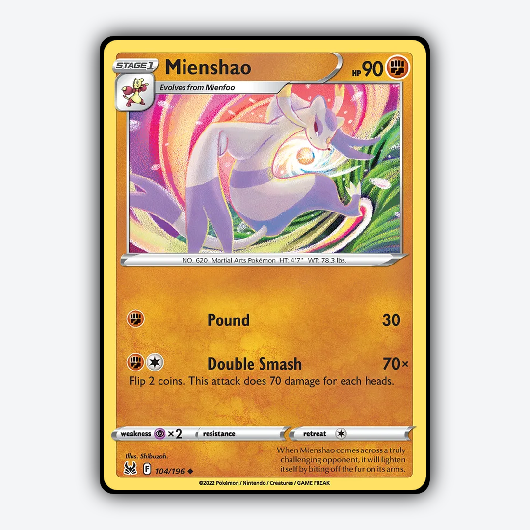 Mienshao 104/196 - Lost Origin Set - Card Rug