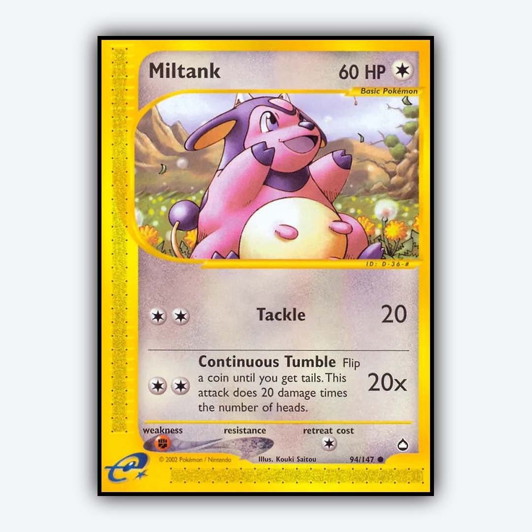 Miltank 094/147 - Aquapolis Set - Card Rug