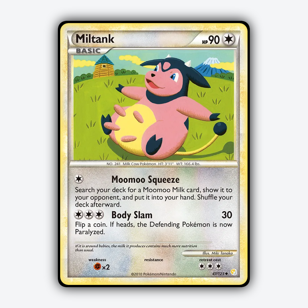 Miltank 047/123 - HeartGold & SoulSilver Set - Card Rug