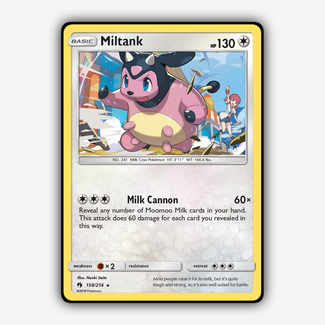 Miltank 158/214 - Lost Thunder Set - Card Rug