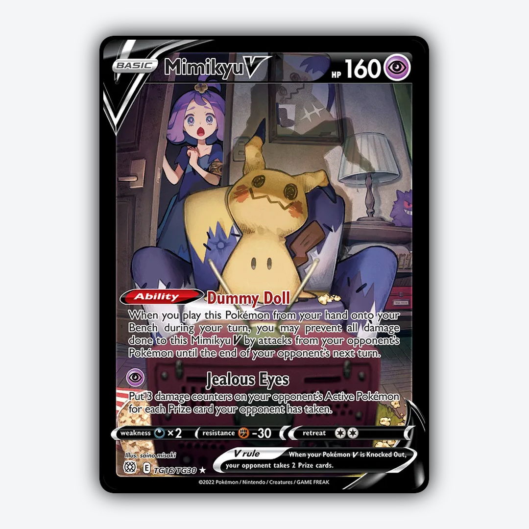 Mimikyu V TG016/30 - TG016/30 Brilliant Stars Trainer Gallery Set - Card Rug