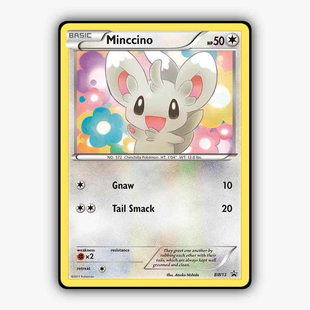 Minccino #13 - BW Black Star Promos Set - Card Rug