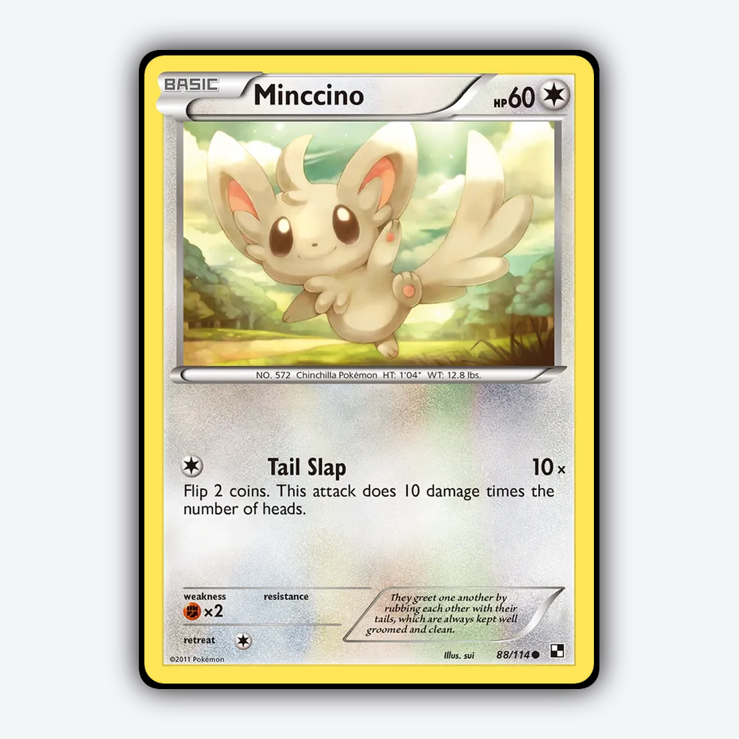Minccino 088/114 - Black & White Set - Card Rug
