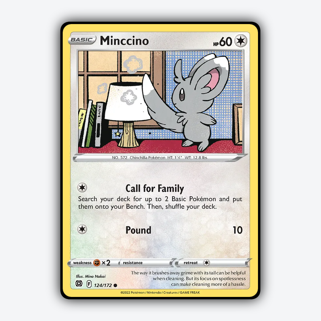 Minccino 124/172 - Brilliant Stars Set - Card Rug