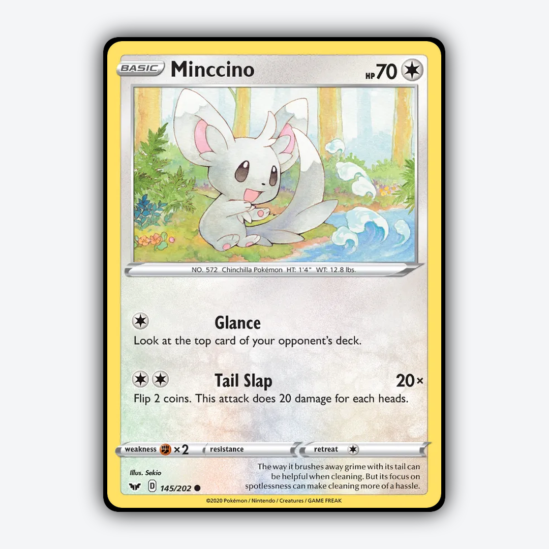 Minccino 145/202 - Sword & Shield Set - Card Rug