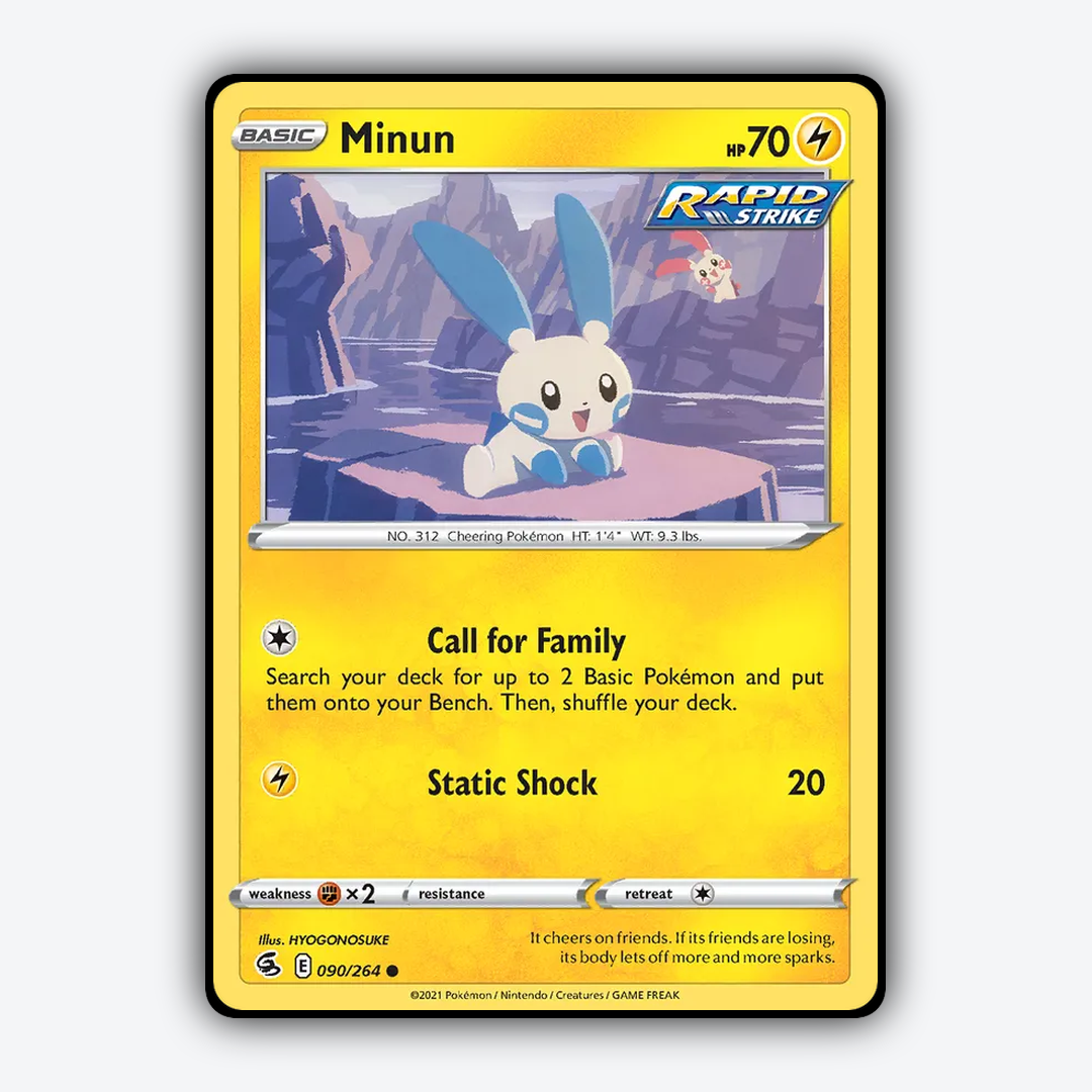 Minun 090/264 - Fusion Strike Set - Card Rug