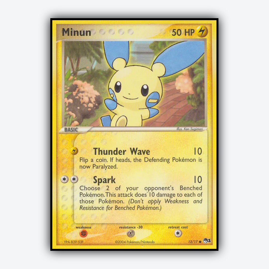 Minun 012/17 - POP Series 1 Set - Card Rug