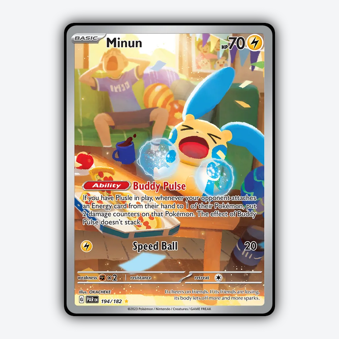 Minun #194 - Paradox Rift Set - Card Rug