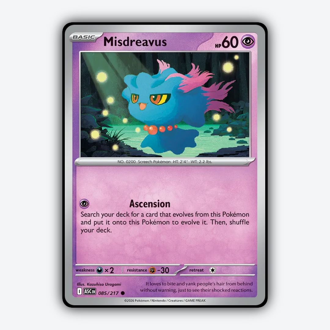 Misdreavus 085/217 - Ascended Heroes Set - Card Rug