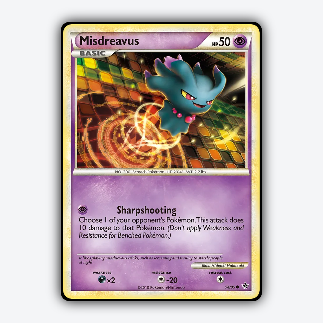 Misdreavus 054/95 - HS—Unleashed Set - Card Rug