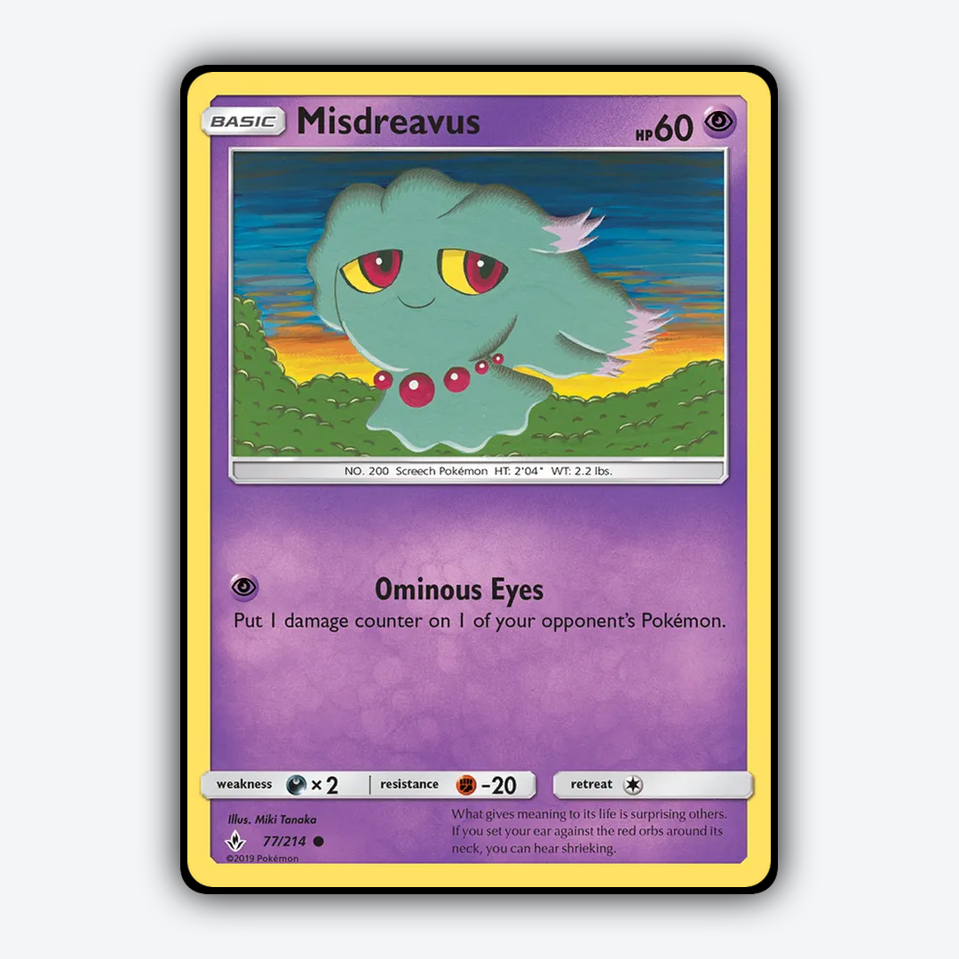 Misdreavus 077/214 - Unbroken Bonds Set - Card Rug