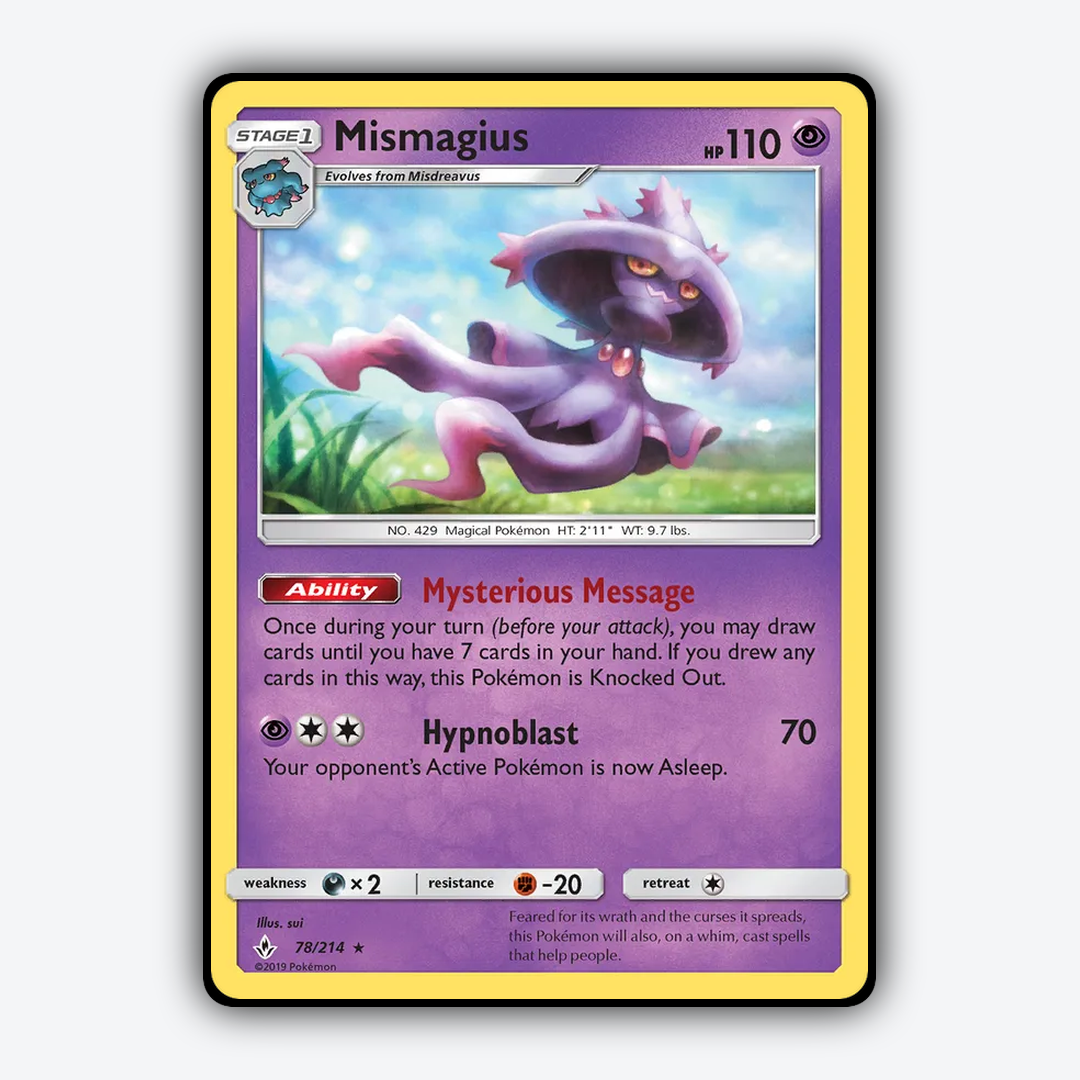 Mismagius 078/214 - Unbroken Bonds Set - Card Rug