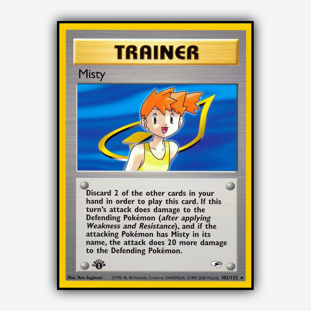 Misty 102/132 - Gym Heroes Set - Card Rug