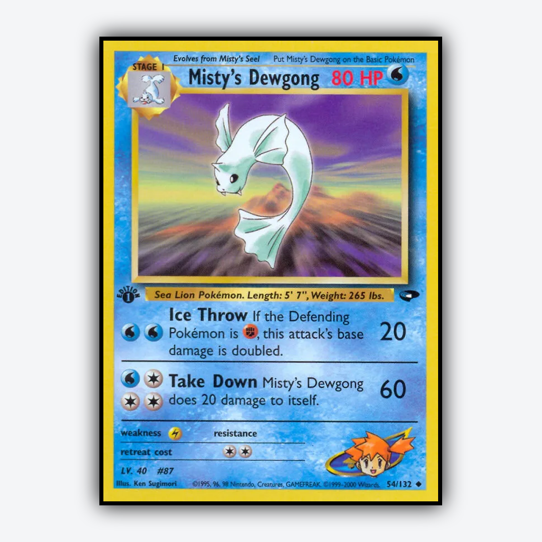 Misty's Dewgong 054/132 - Gym Challenge Set - Card Rug