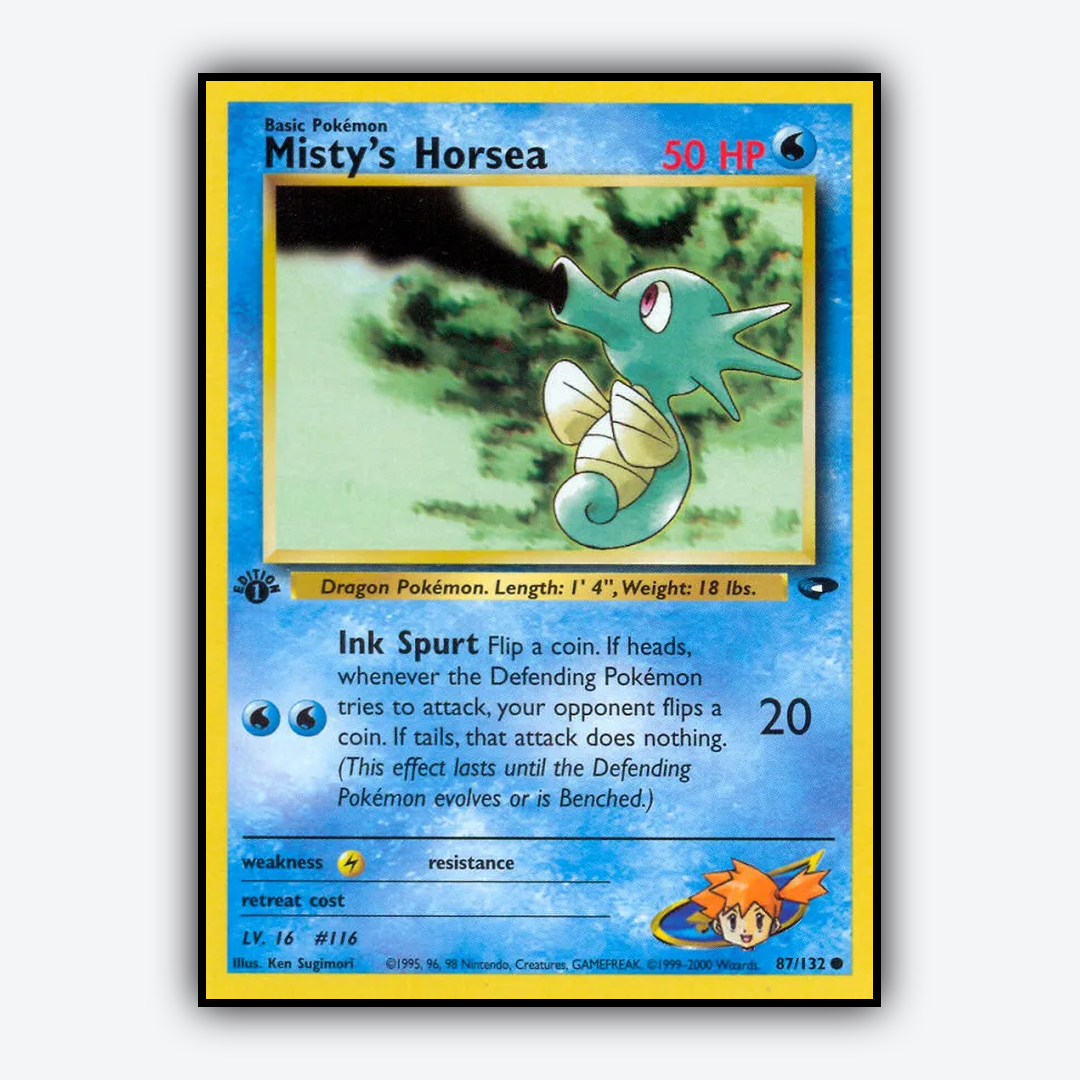 Misty's Horsea 087/132 - Gym Challenge Set - Card Rug