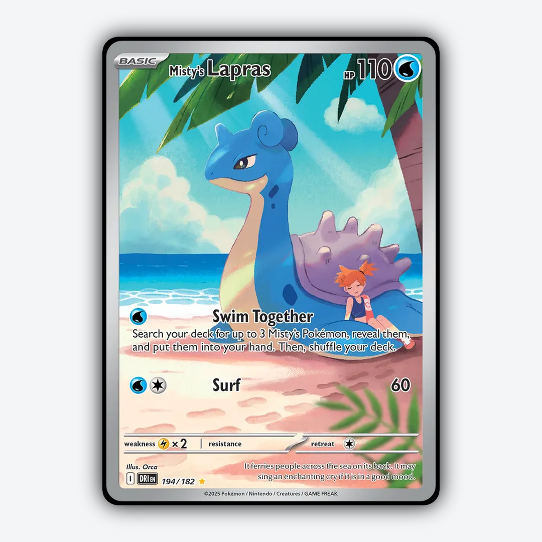 Misty's Lapras #194 - Destined Rivals Set - Card Rug