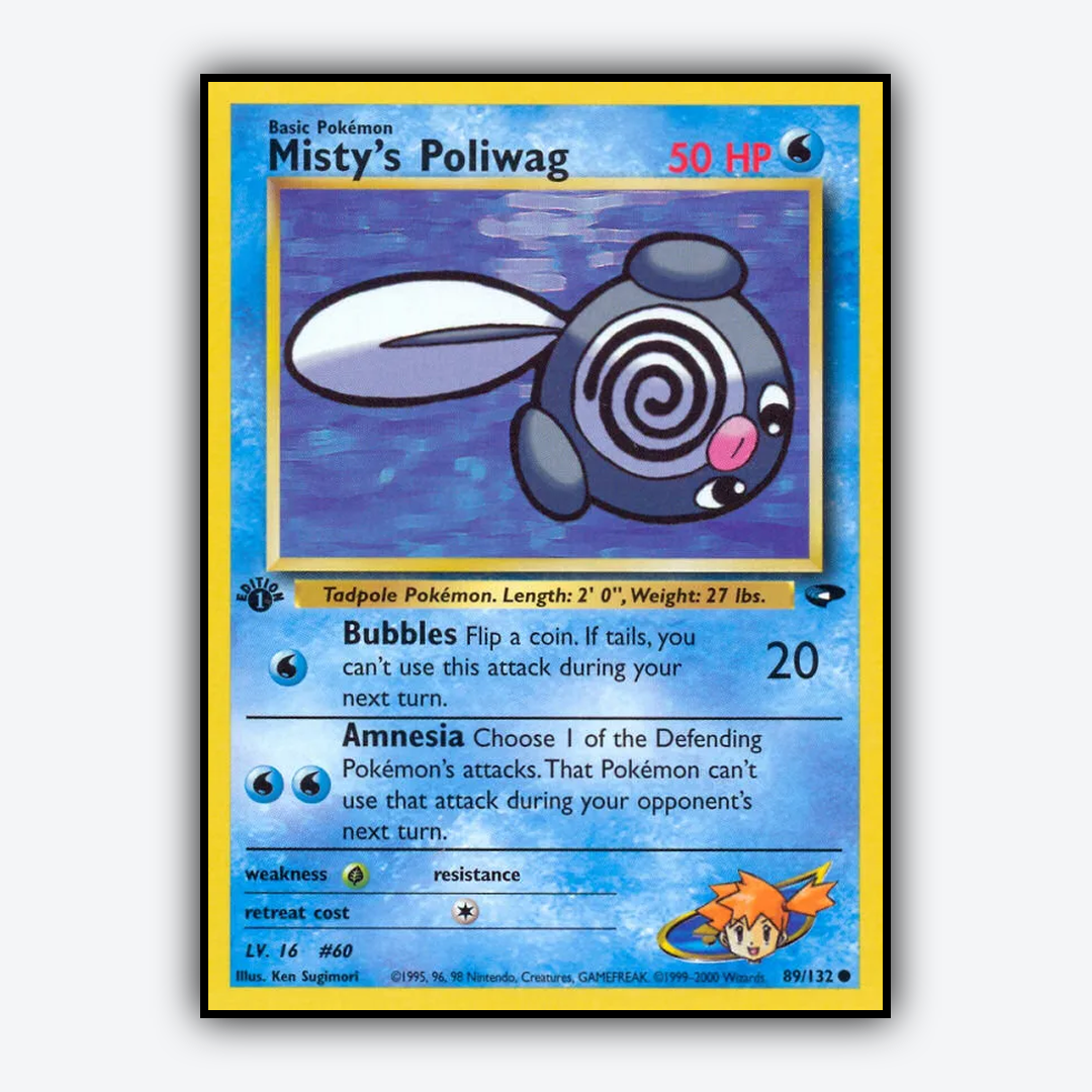Misty's Poliwag 089/132 - Gym Challenge Set - Card Rug