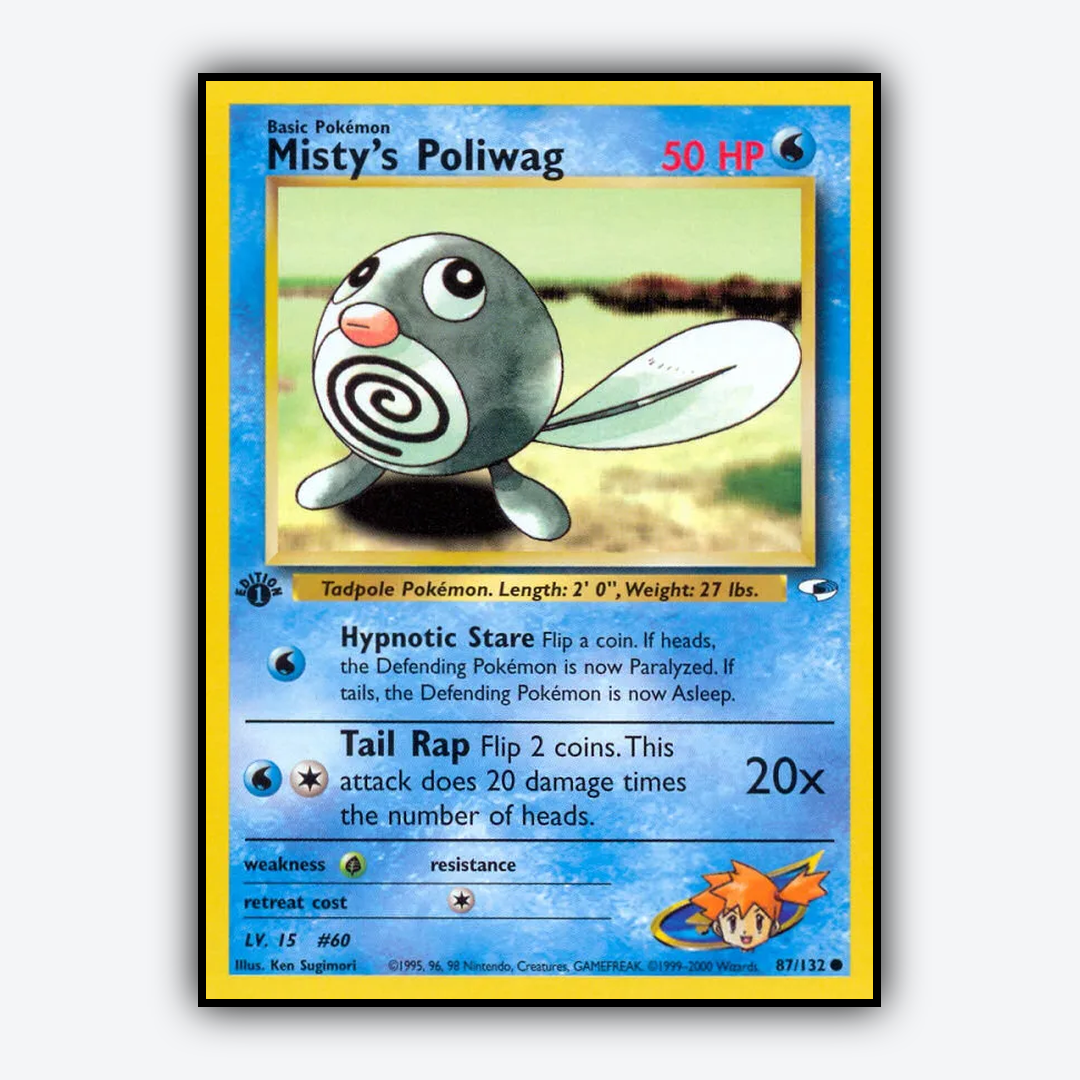 Misty's Poliwag 087/132 - Gym Heroes Set - Card Rug