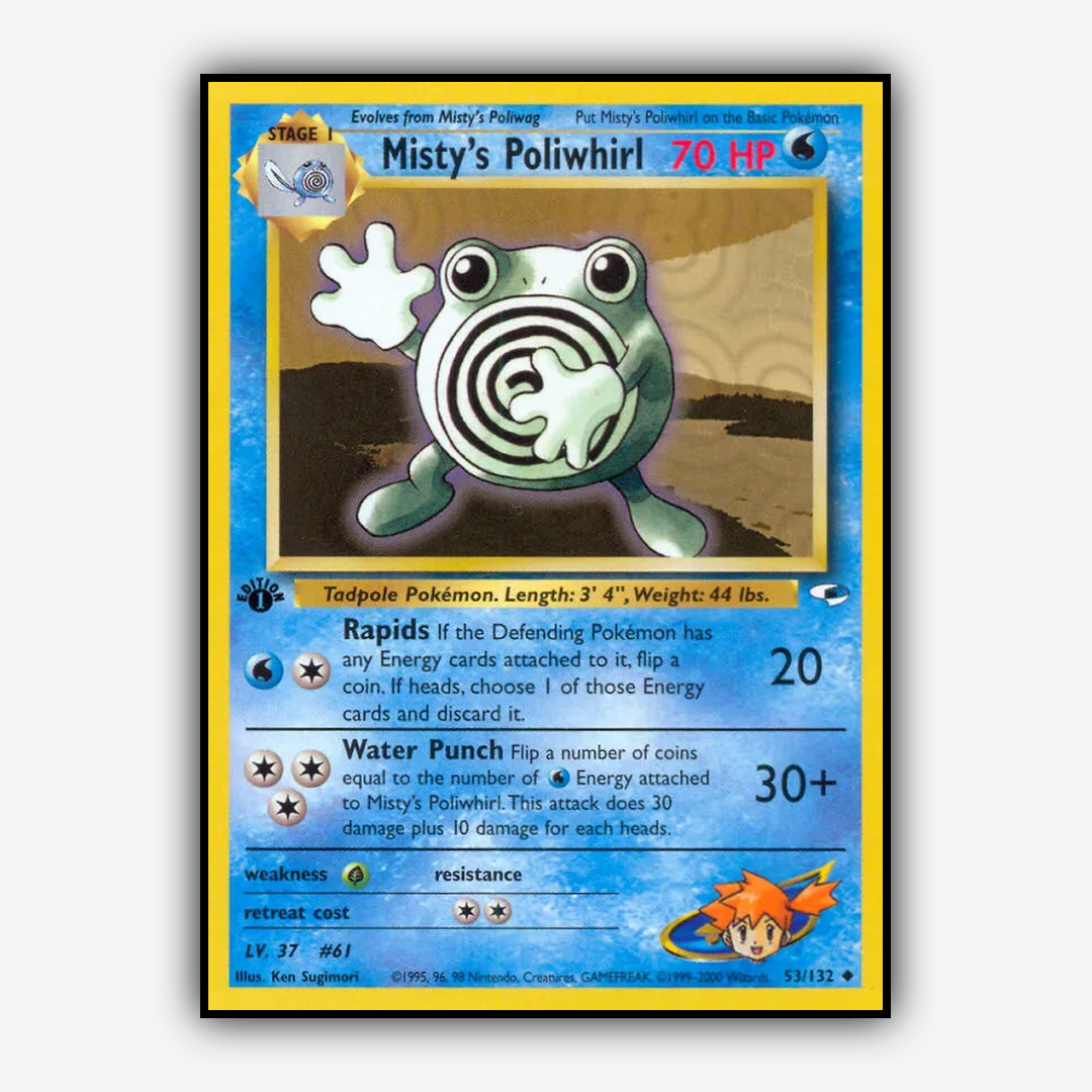 Misty's Poliwhirl 053/132 - Gym Heroes Set - Card Rug