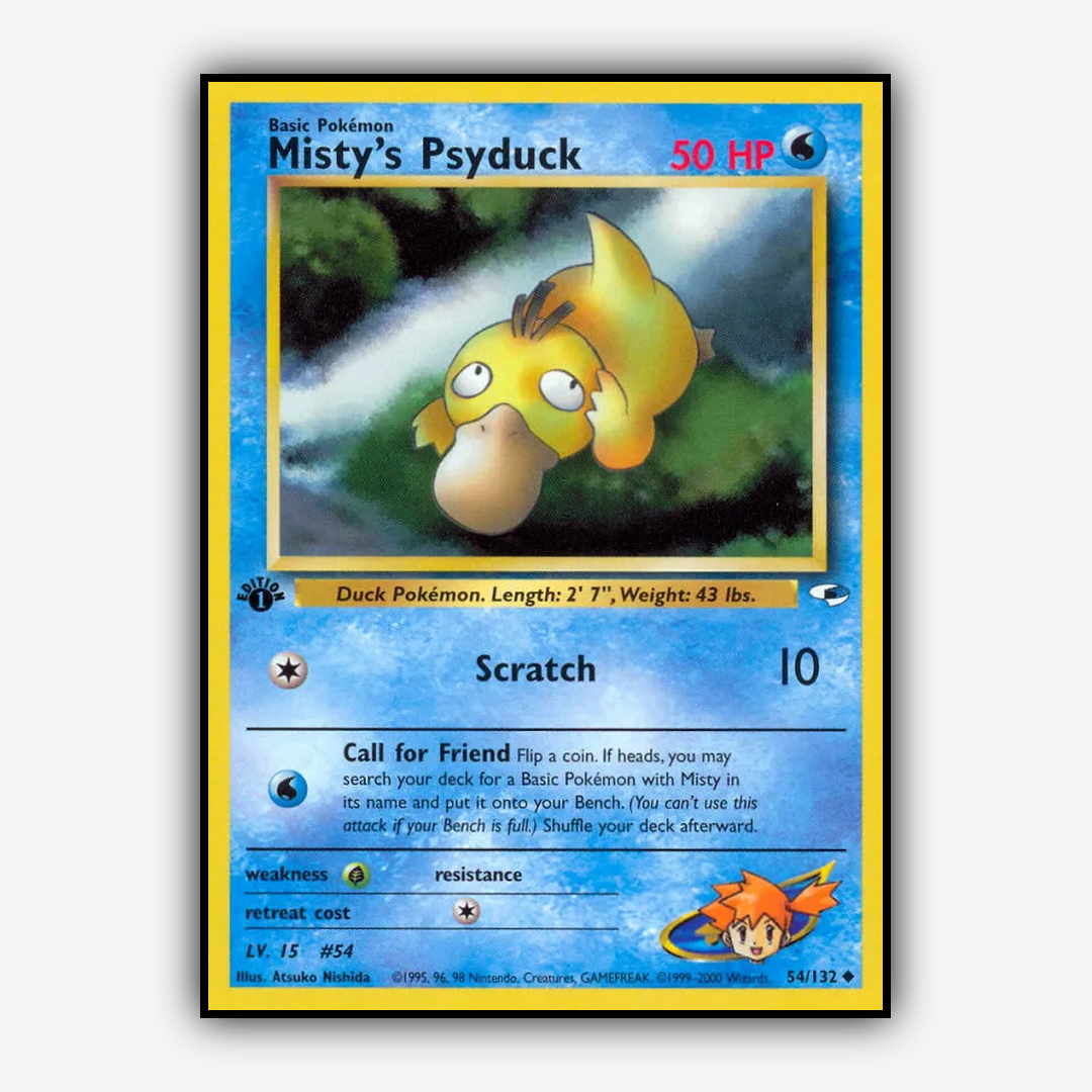 Misty's Psyduck 054/132 - Gym Heroes Set - Card Rug