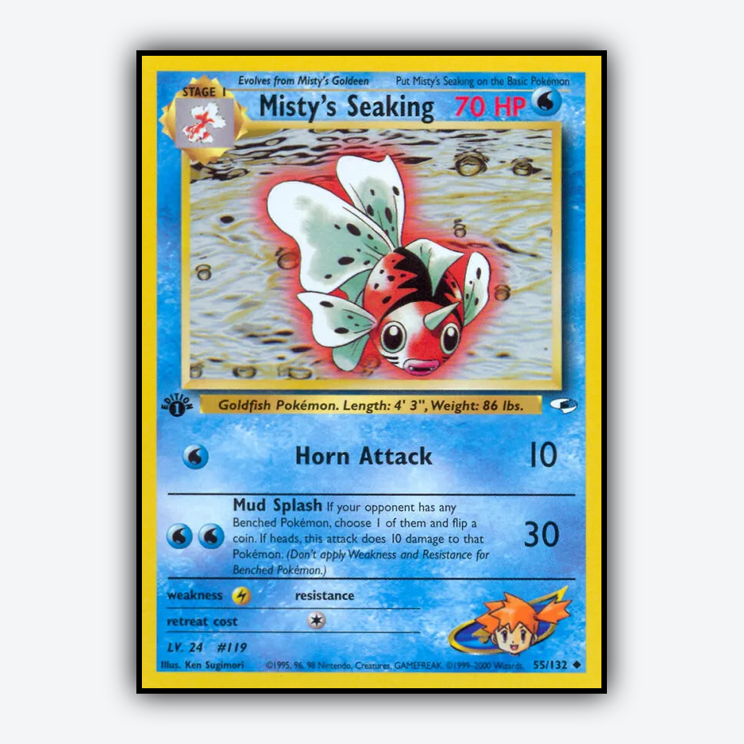 Misty's Seaking 055/132 - Gym Heroes Set - Card Rug