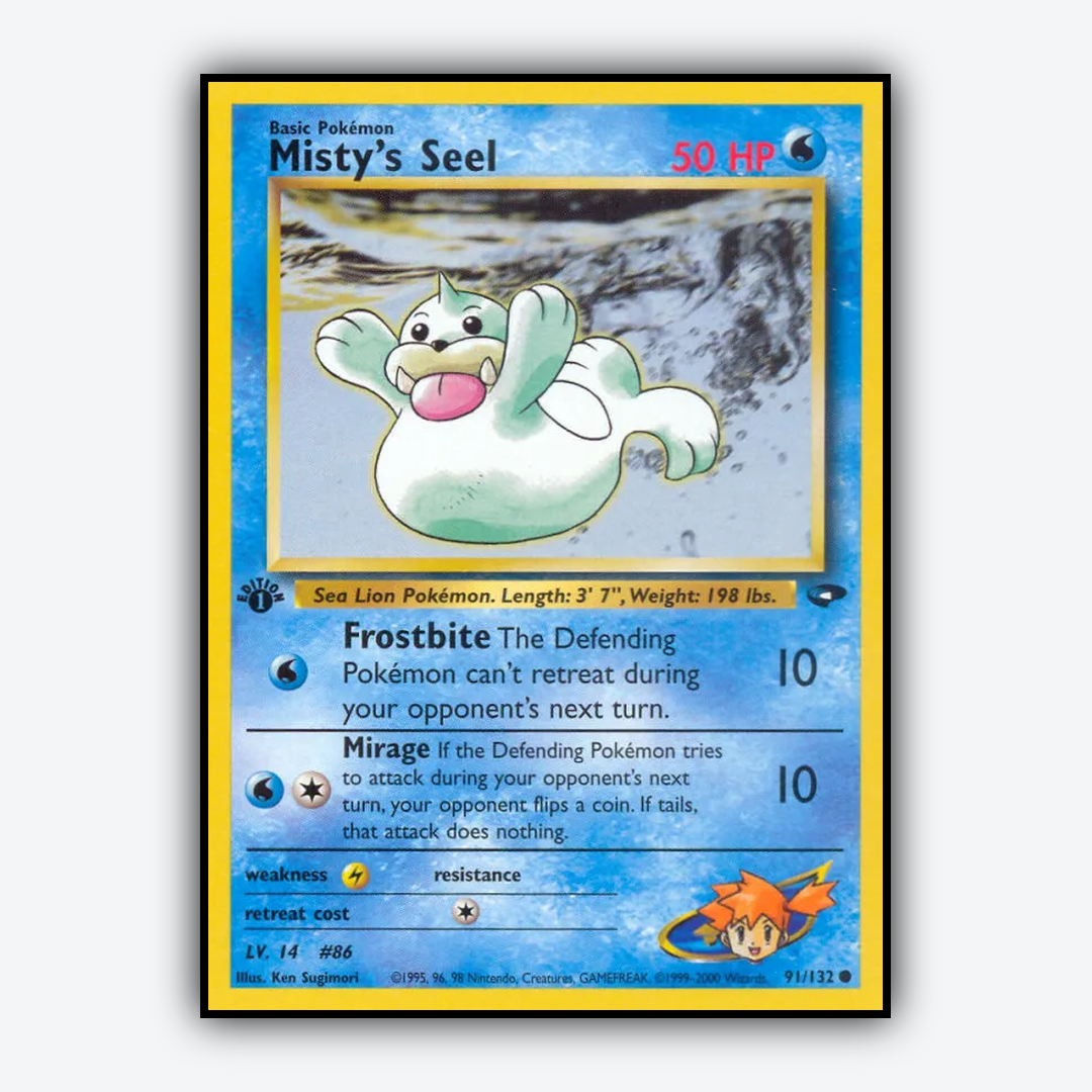 Misty's Seel 091/132 - Gym Challenge Set - Card Rug
