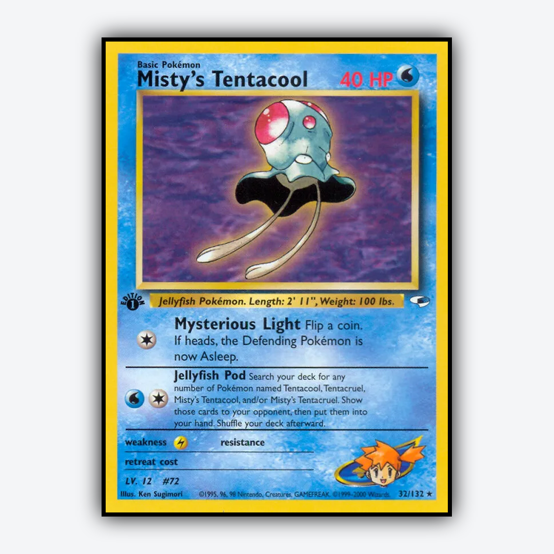 Misty's Tentacool 032/132 - Gym Heroes Set - Card Rug