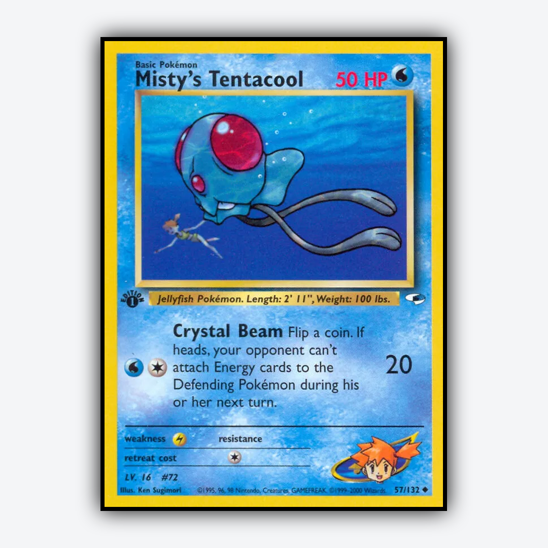 Misty's Tentacool 057/132 - Gym Heroes Set - Card Rug