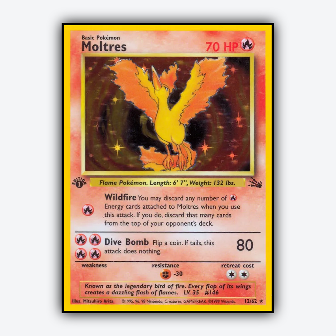 Moltres 012/62 - Fossil Set - Card Rug