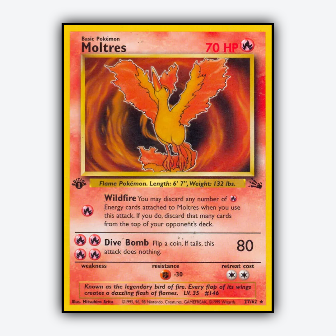 Moltres 027/62 - Fossil Set - Card Rug