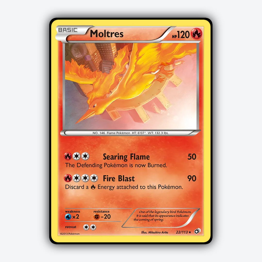Moltres 022/113 - Legendary Treasures Set - Card Rug
