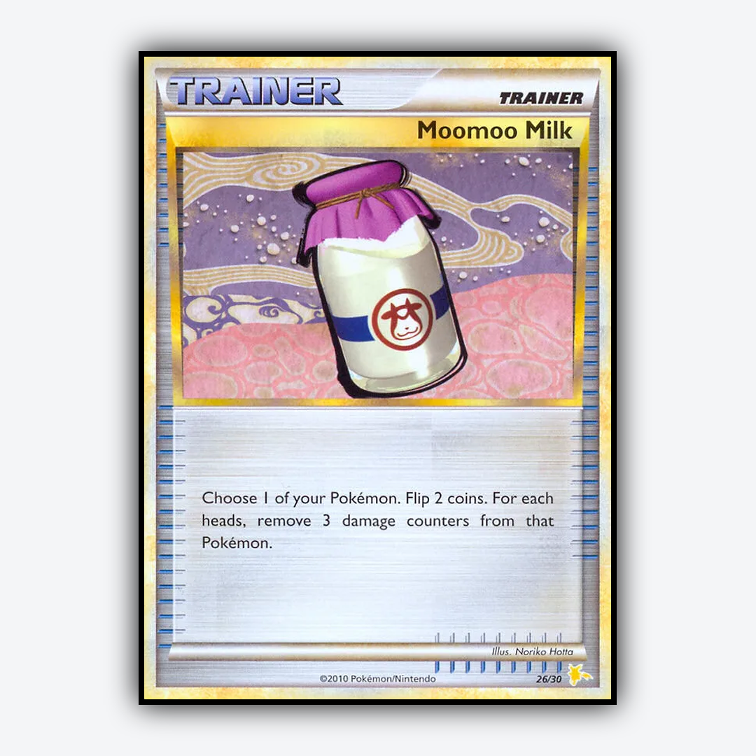 Moomoo Milk 026/30 - HGSS Trainer Kit Raichu Set - Card Rug