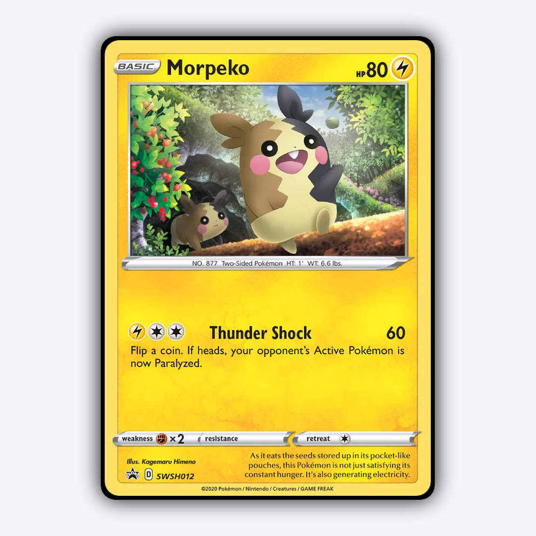 Morpeko #12 - SWSH Black Star Promos Set - Card Rug