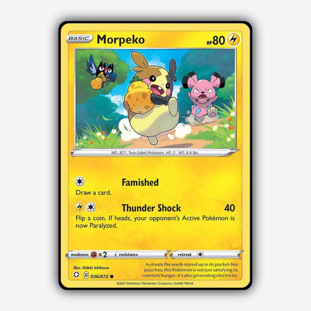 Morpeko 036/72 - Shining Fates Set - Card Rug