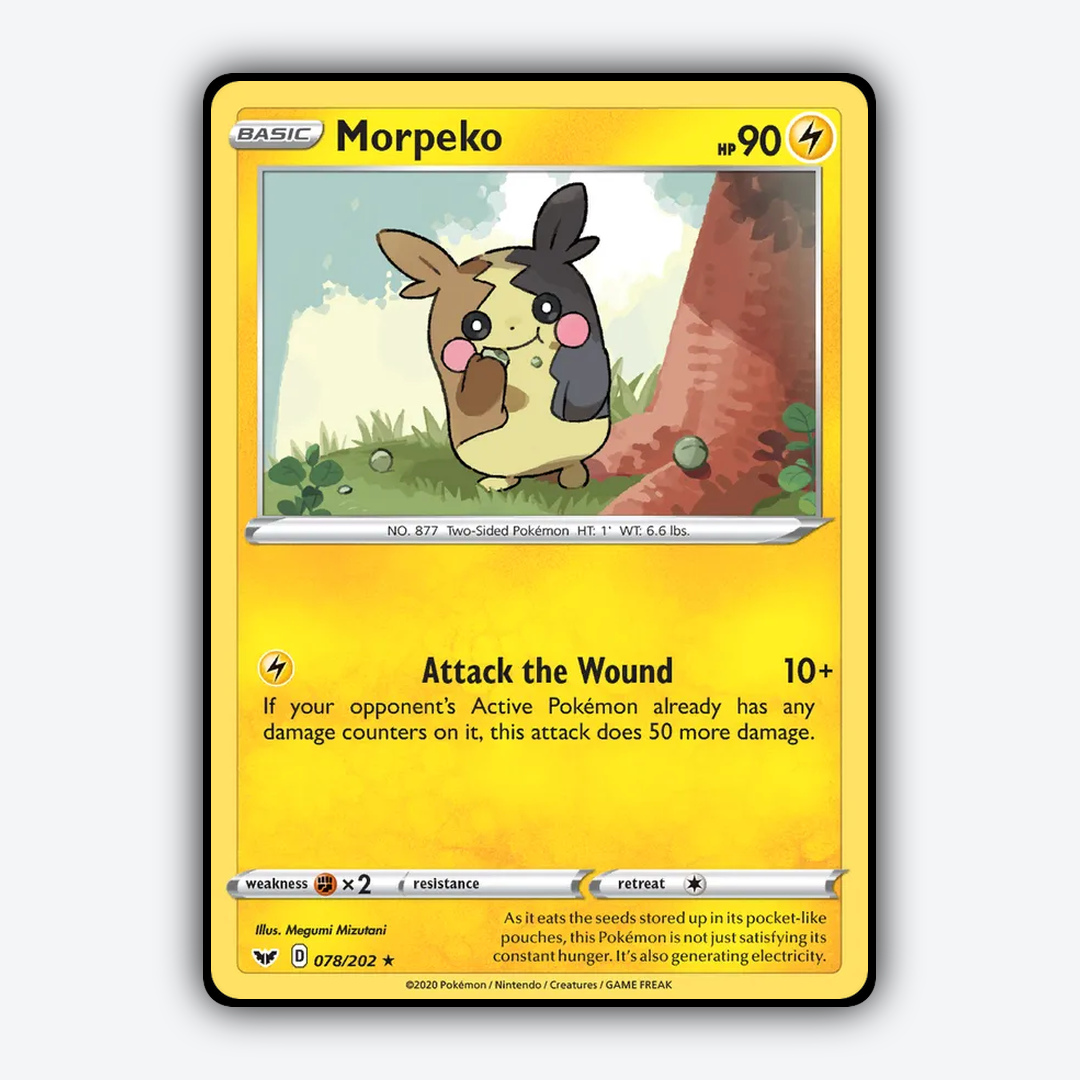 Morpeko 078/202 - Sword & Shield Set - Card Rug