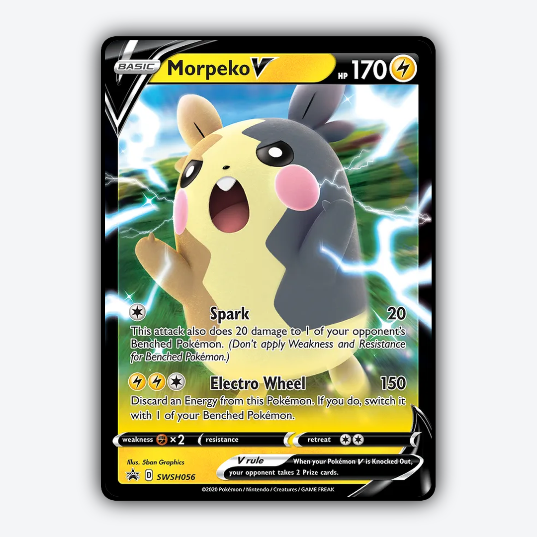 Morpeko V #56 - SWSH Black Star Promos Set - Card Rug