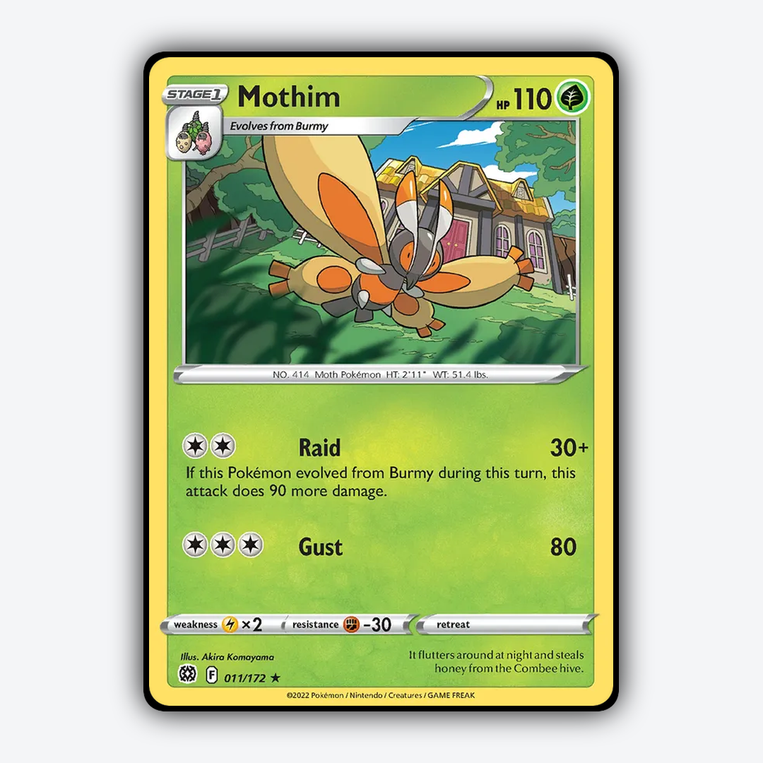 Mothim 011/172 - Brilliant Stars Set - Card Rug