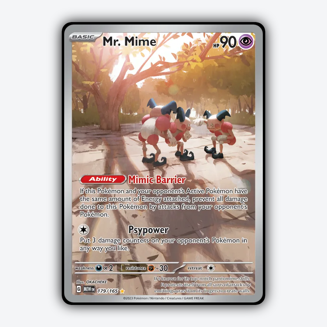 Mr. Mime #179 - 151 Set - Card Rug