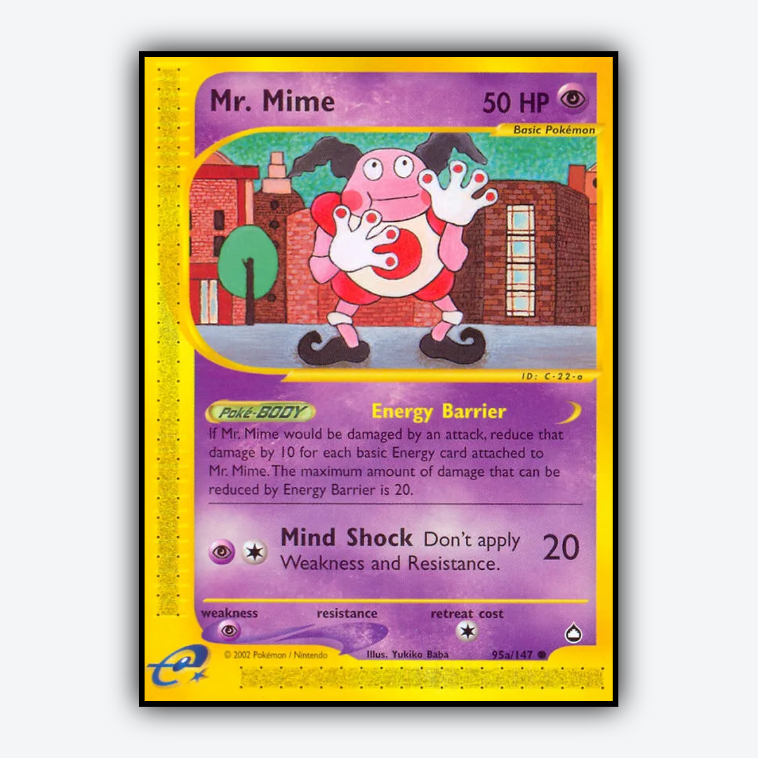 Mr. Mime 095/147 - Aquapolis Set - Card Rug
