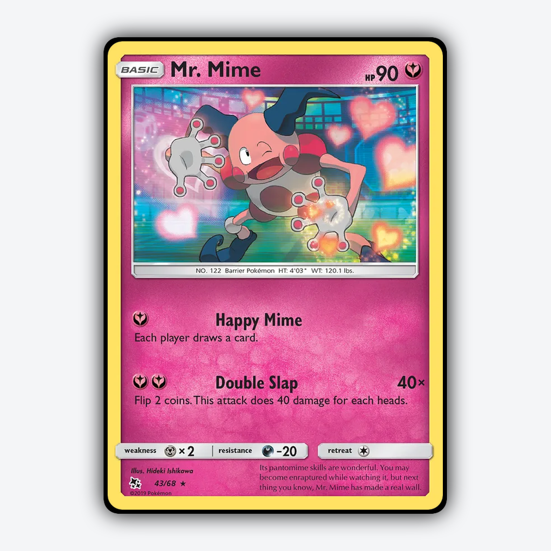 Mr. Mime 043/68 - Hidden Fates Set - Card Rug