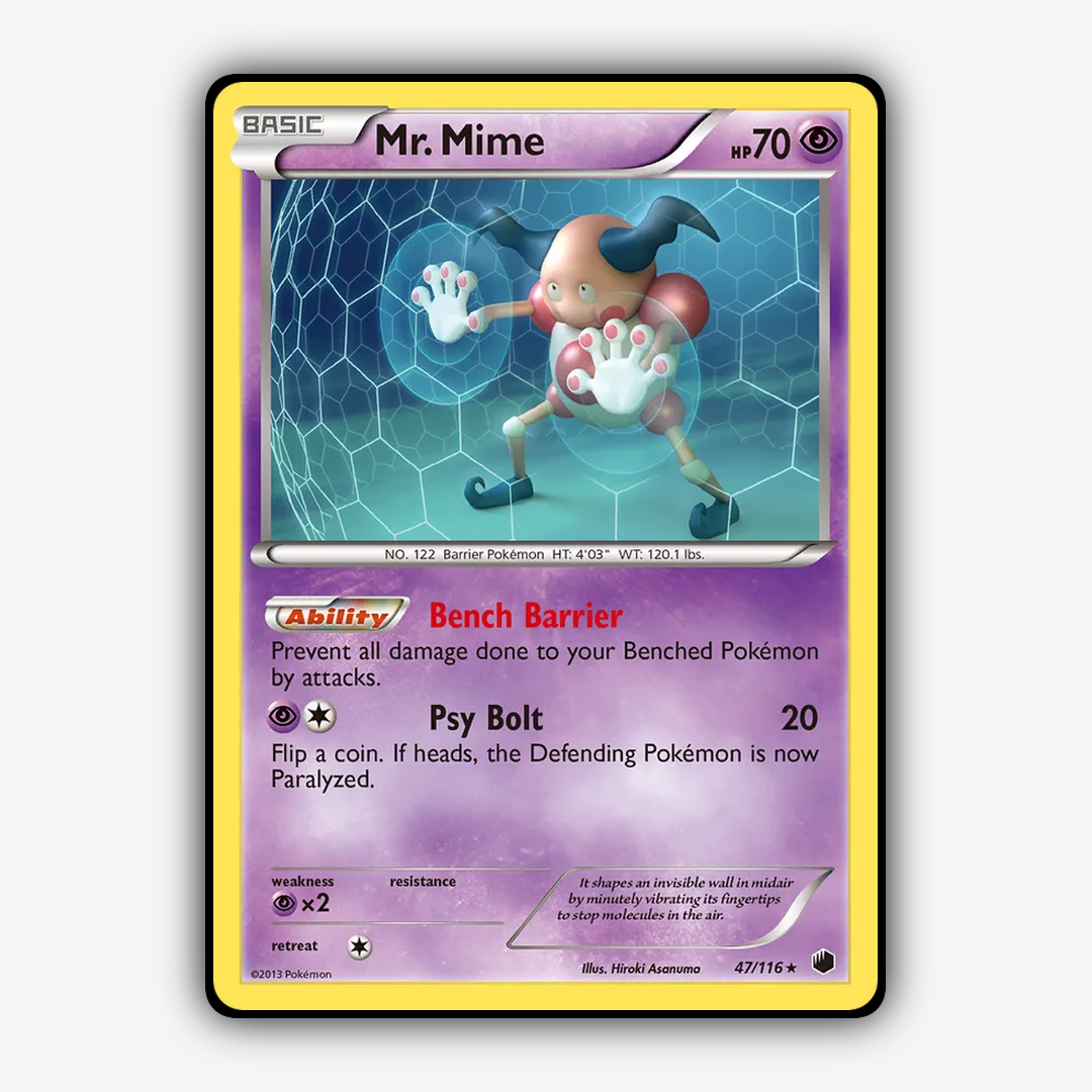 Mr. Mime 047/116 - Plasma Freeze Set - Card Rug