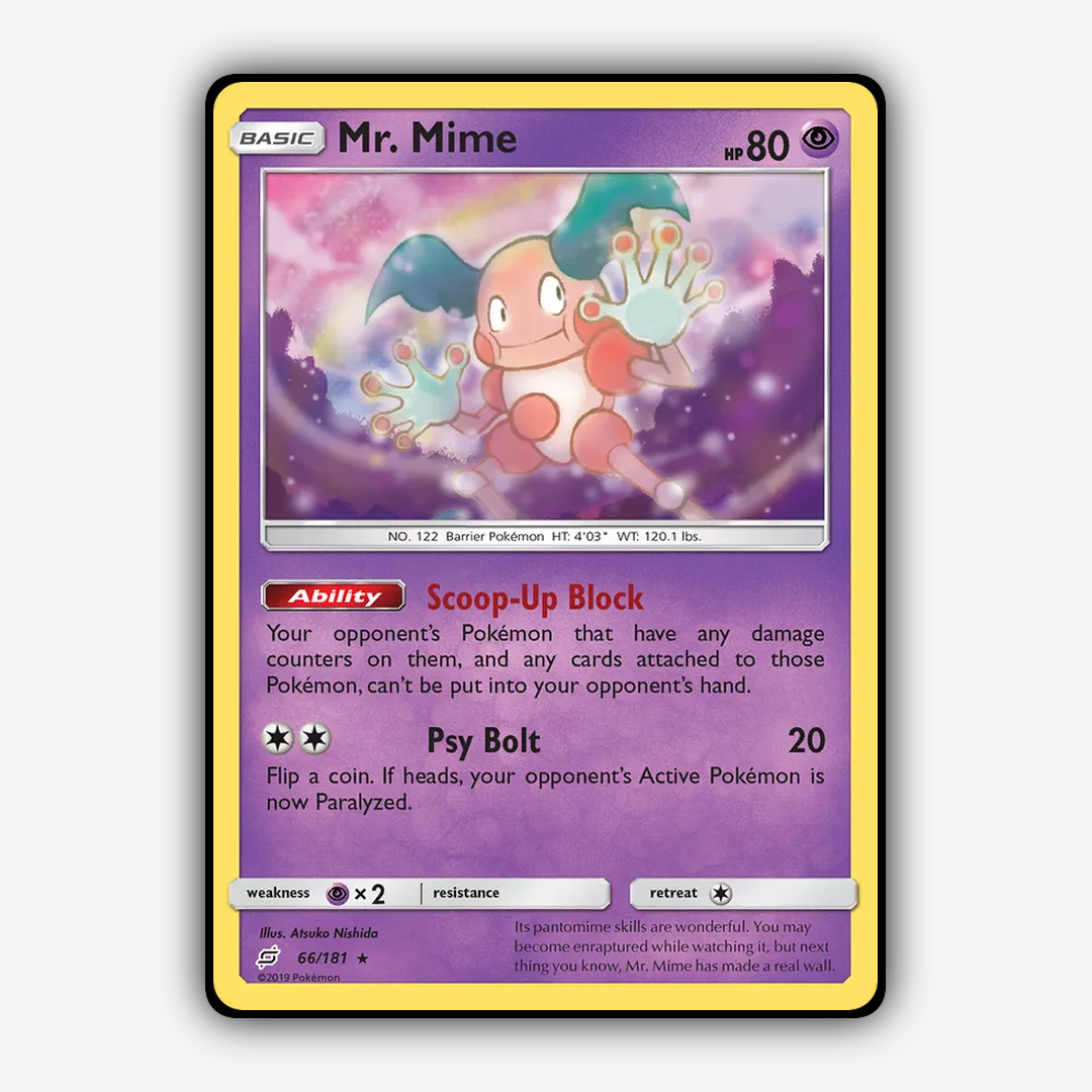Mr. Mime 066/181 - Team Up Set - Card Rug