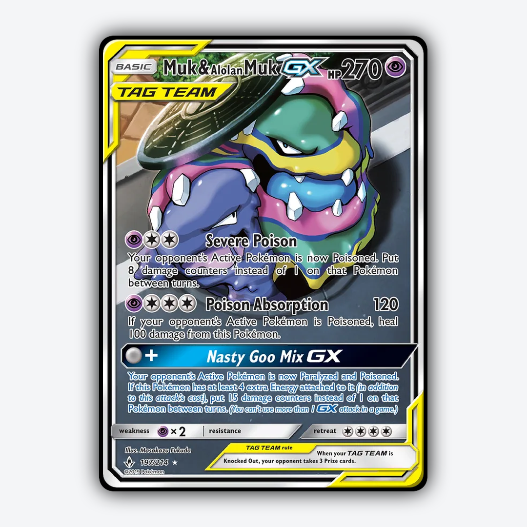 Muk & Alolan Muk-GX 197/214 - Unbroken Bonds Set - Card Rug